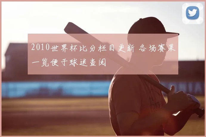 2010世界杯比分栏目更新 各场赛果一览便于球迷查阅