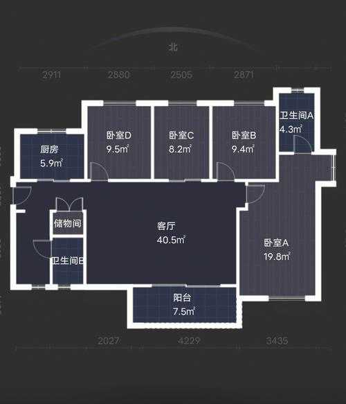 130平方的房子四室一厅怎么装：130平米四室一厅平面图