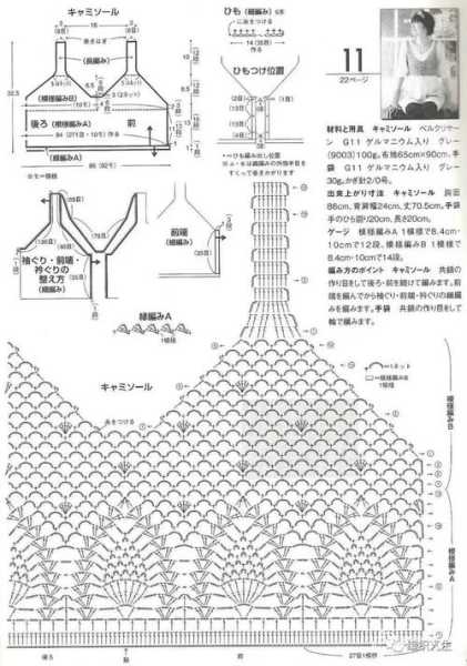 吊带小背心：吊带小背心编织图解